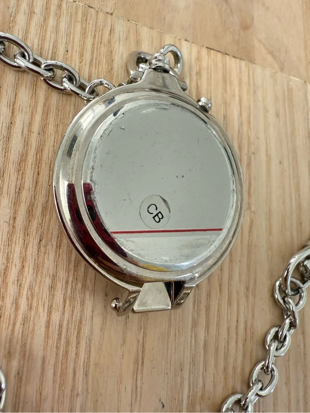 Sonoma men’s silver tone pocket watch NEW BATTERY